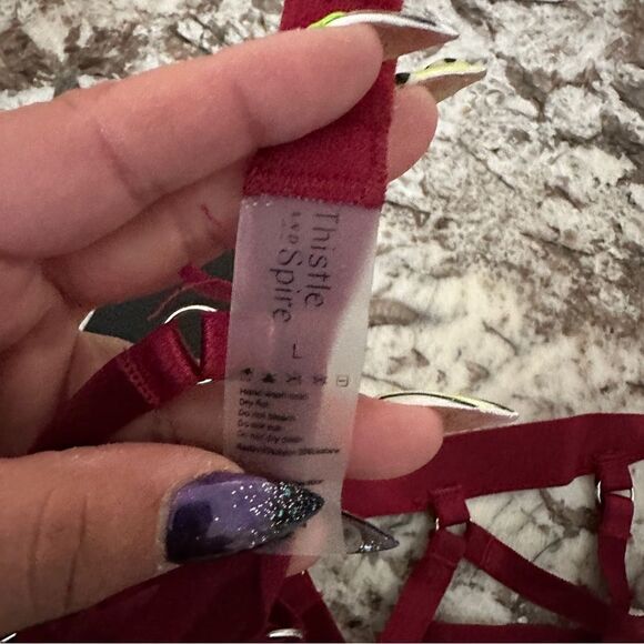 Thistle & Spire strapped in Ruby garter belt lingerie - Picture 7 of 10